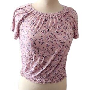 BAILEY LANE Large Flower Cropped Casual Shirt